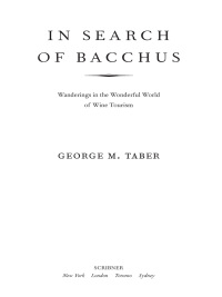 Cover image: In Search of Bacchus 9781416562443