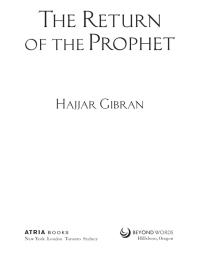 Cover image: The Return of the Prophet 9781582701981