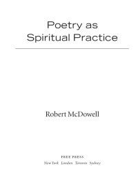 Cover image: Poetry as Spiritual Practice 9781416566526