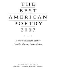 Cover image: The Best American Poetry 2007 9780743299725