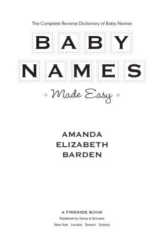 Cover image: Baby Names Made Easy 9781416567479