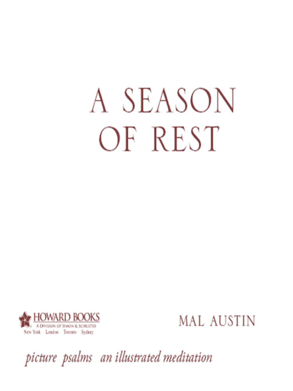 A Season of Rest (eBook)