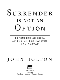 Cover image: Surrender Is Not an Option 9781416552857
