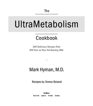Cover image: The UltraMetabolism Cookbook 9781416549598