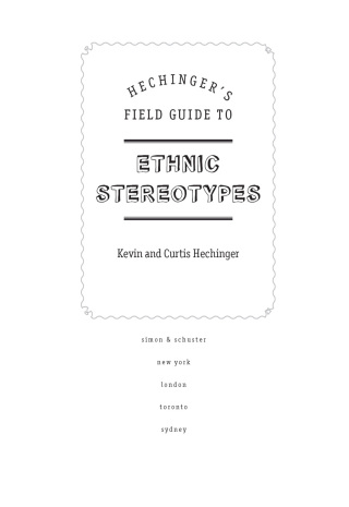 Cover image: Hechinger's Field Guide to Ethnic Stereotypes 9781416577829