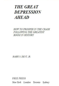 Cover image: The Great Depression Ahead 9781416588993
