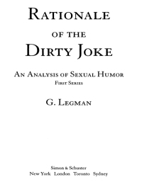 Cover image: Rationale of the Dirty Joke 9780743292528