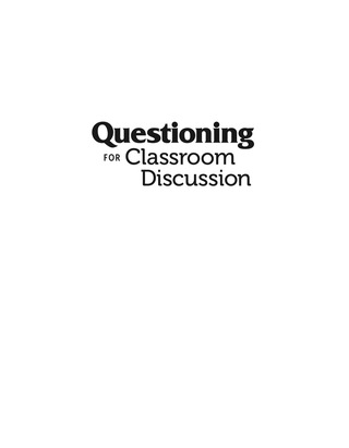 Cover image: Questioning for Classroom Discussion 9781416620983