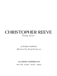 Cover image: Christopher Reeve 9781416915447
