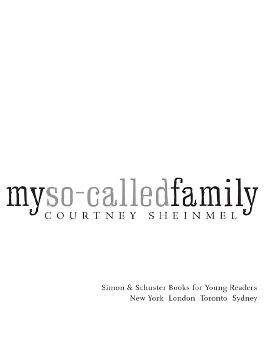 My SoCalled Family eBook