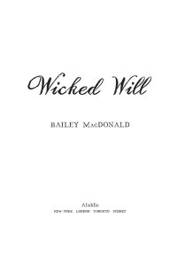 Cover image: Wicked Will 9781416986614