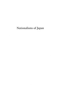 Cover image: Nationalisms of Japan 9780742524545