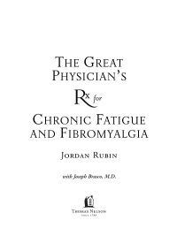 Cover image: The Great Physician's Rx for Fibromyalgia and Chronic Fatigue 9780785219132