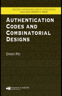 Immagine di copertina: Authentication Codes and Combinatorial Designs 1st edition 9781584884736