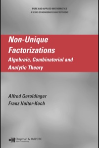 Imagen de portada: Non-Unique Factorizations 1st edition 9780367832674
