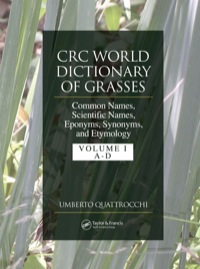 صورة الغلاف: CRC World Dictionary of Grasses 1st edition 9780849313035