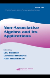 صورة الغلاف: Non-Associative Algebra and Its Applications 1st edition 9781138402065