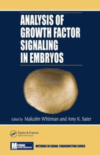 صورة الغلاف: Analysis of Growth Factor Signaling in Embryos 1st edition 9780849331657
