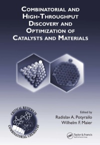 Cover image: Combinatorial and High-Throughput Discovery and Optimization of Catalysts and Materials 1st edition 9780849336690