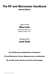 Imagen de portada: RF and Microwave Passive and Active Technologies 1st edition 9780849372209