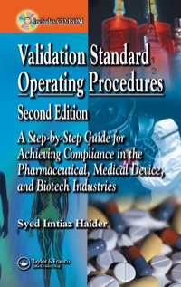 صورة الغلاف: Validation Standard Operating Procedures 2nd edition 9780849395291