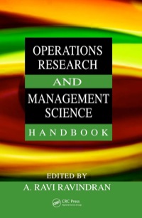 表紙画像: Operations Research and Management Science Handbook 1st edition 9780849397219