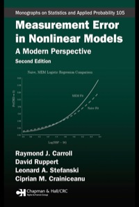Cover image: Measurement Error in Nonlinear Models 2nd edition 9781584886334