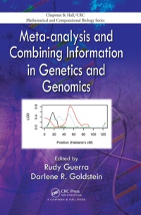 Imagen de portada: Meta-analysis and Combining Information in Genetics and Genomics 1st edition 9781584885221