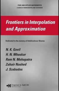 Imagen de portada: Frontiers in Interpolation and Approximation 1st edition 9781584886365