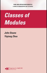 Titelbild: Classes of Modules 1st edition 9781584886600