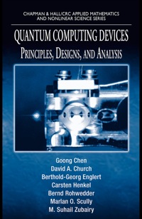 Cover image: Quantum Computing Devices 1st edition 9781584886815