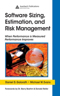 Cover image: Software Sizing, Estimation, and Risk Management 1st edition 9780367391041