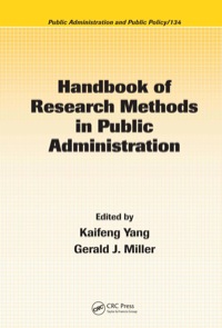 Imagen de portada: Handbook of Research Methods in Public Administration 2nd edition 9780849353840