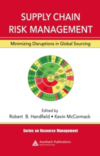Cover image: Supply Chain Risk Management 1st edition 9780849366420