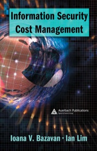 Imagen de portada: Information Security Cost Management 1st edition 9780849392757