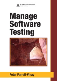 Cover image: Manage Software Testing 1st edition 9780367387709