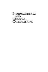 Cover image: Pharmaceutical and Clinical Calculations 2nd edition 9781566768122