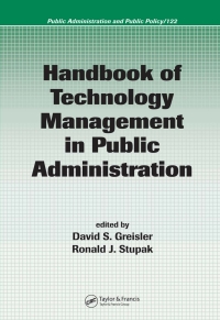 Cover image: Handbook of Technology Management in Public Administration 1st edition 9781574445640