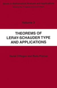Imagen de portada: Theorems of Leray-Schauder Type And Applications 1st edition 9780367454722