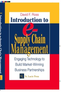 Imagen de portada: Introduction to e-Supply Chain Management 1st edition 9781574443240