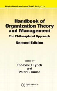 Cover image: Handbook of Organization Theory and Management 2nd edition 9780849338342