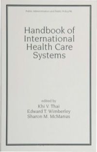 Cover image: Handbook of International Health Care Systems 1st edition 9780824788292