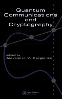 Imagen de portada: Quantum Communications and Cryptography 1st edition 9780849336843