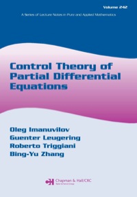 Titelbild: Control Theory of Partial Differential Equations 1st edition 9780824725464