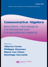 صورة الغلاف: Commutative Algebra 1st edition 9780824723354