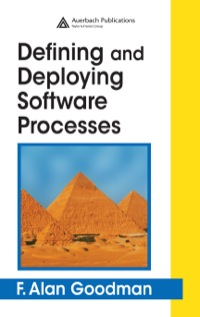 Imagen de portada: Defining and Deploying Software Processes 1st edition 9780849398452