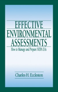 Cover image: Effective Environmental Assessments 1st edition 9781566705592