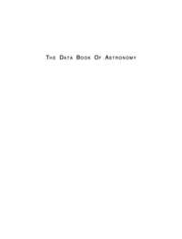 Cover image: The Data Book of Astronomy 1st edition 9780750306201
