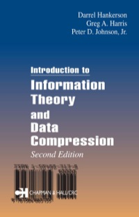 表紙画像: Introduction to Information Theory and Data Compression 2nd edition 9781584883135