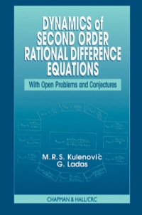 Cover image: Dynamics of Second Order Rational Difference Equations 1st edition 9781584882756